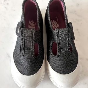 Vans Glitter Black T-Strap Leena Mary Jane
